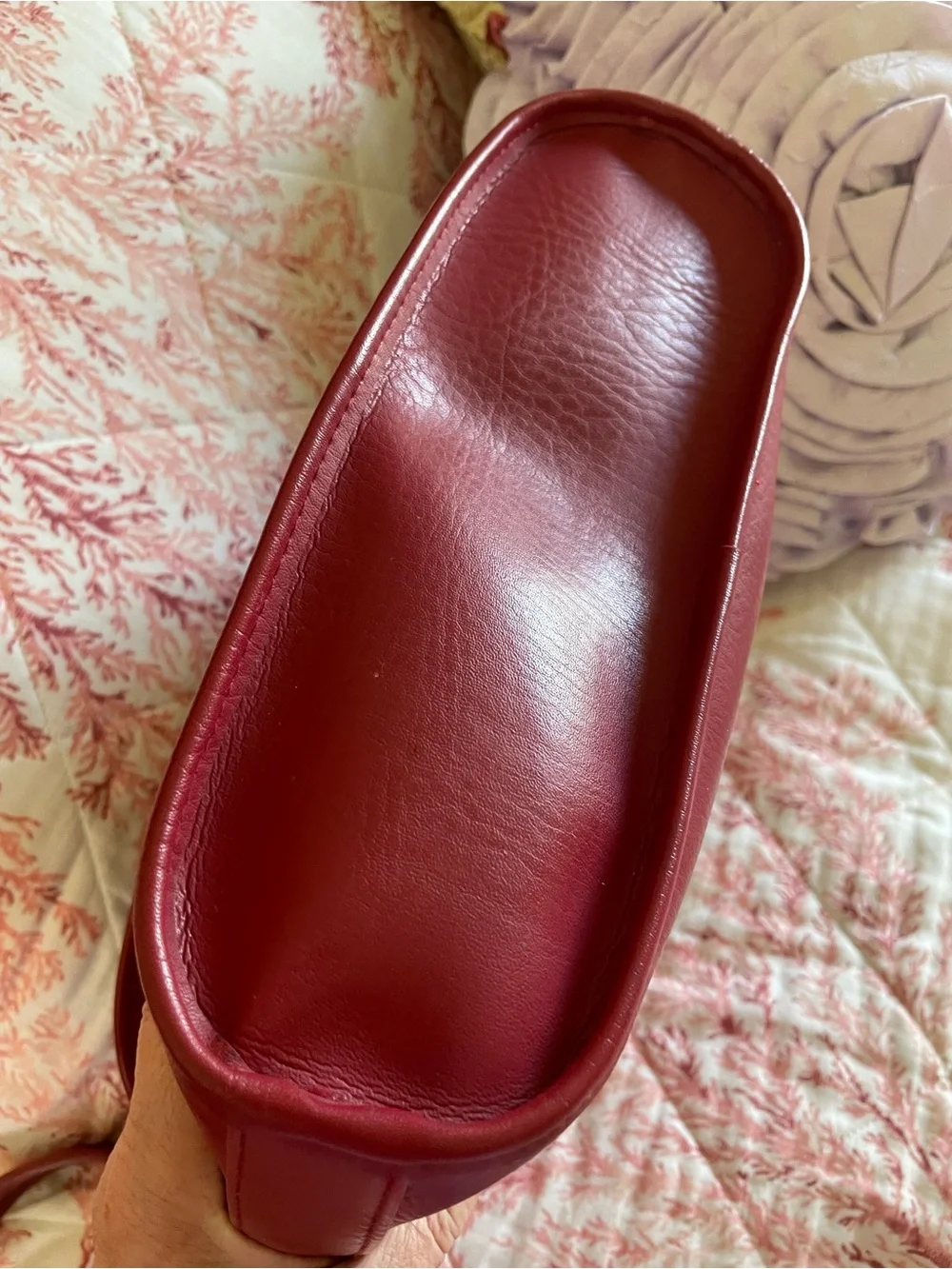 Coach Red Leather Crossbody Satchel